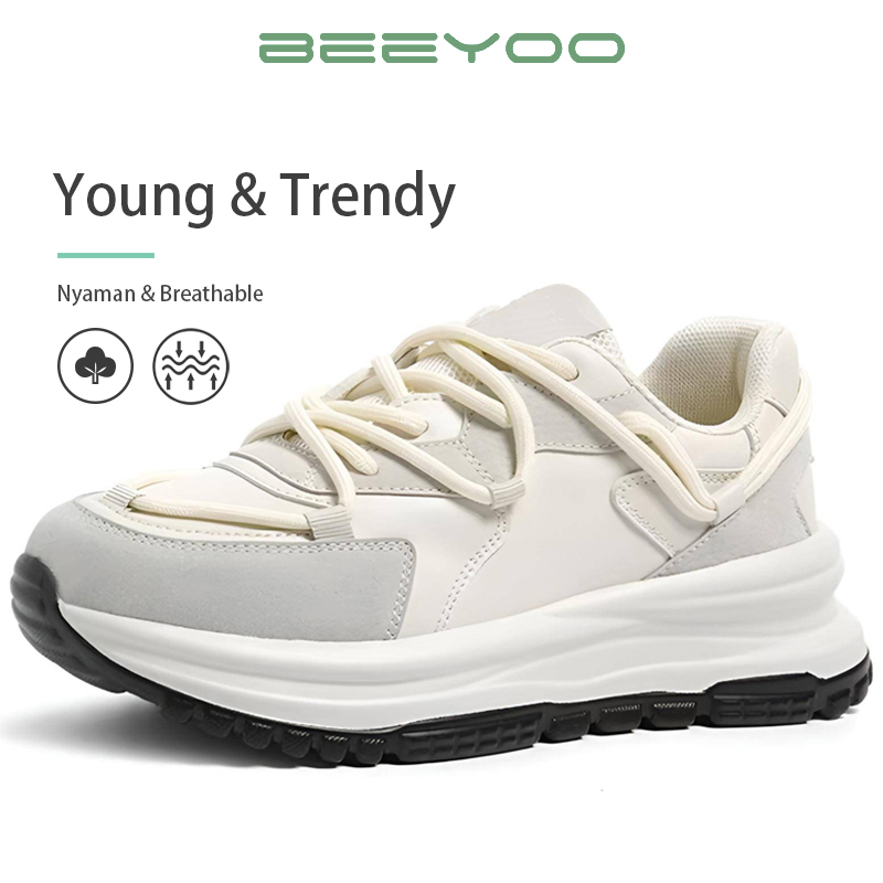 Beeyoo Kets Wanita Sepatu Kets Wanita Beeyoo Sneakers Olahraga Kasual Fashion Korean Style WD117