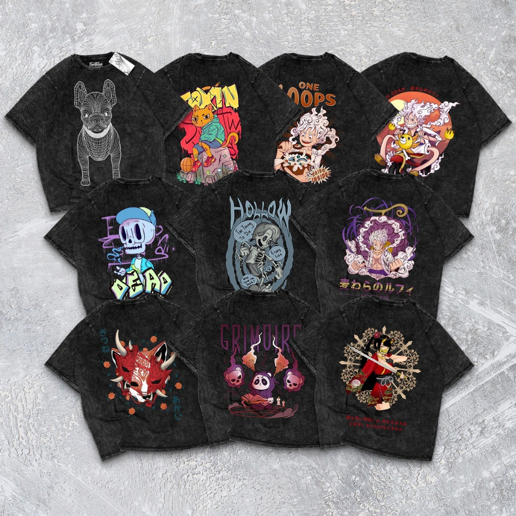 FORTGLASS OVERSIZE T-SHIRT WASH / BAJU KAOS OVERSIZE WASH PRIA DISTRO / SNOW WASH MIX