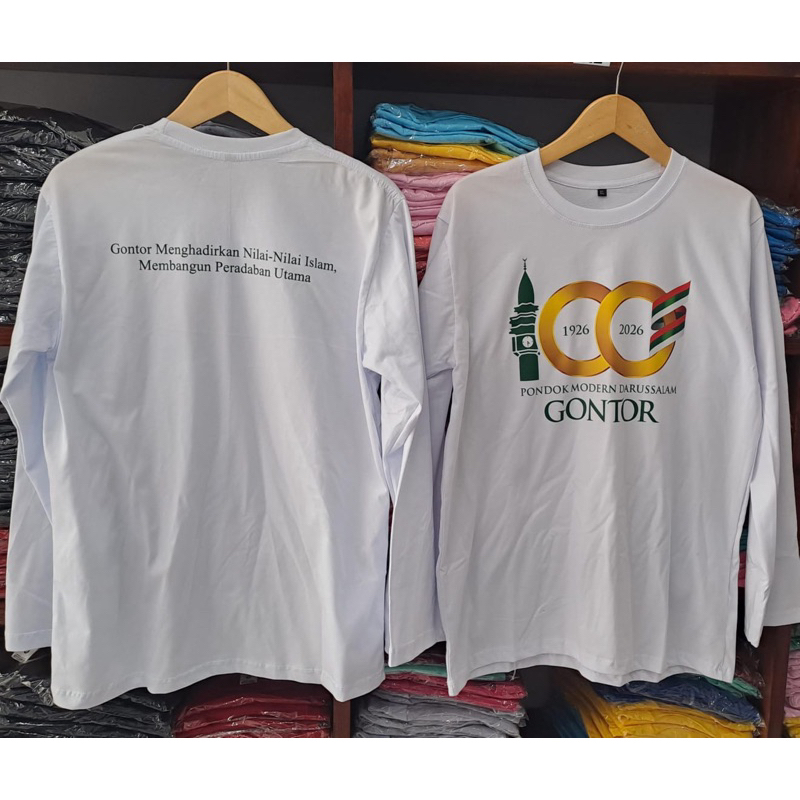 PRE ORDER KAOS 100 Tahun Gontor Lengan Panjang