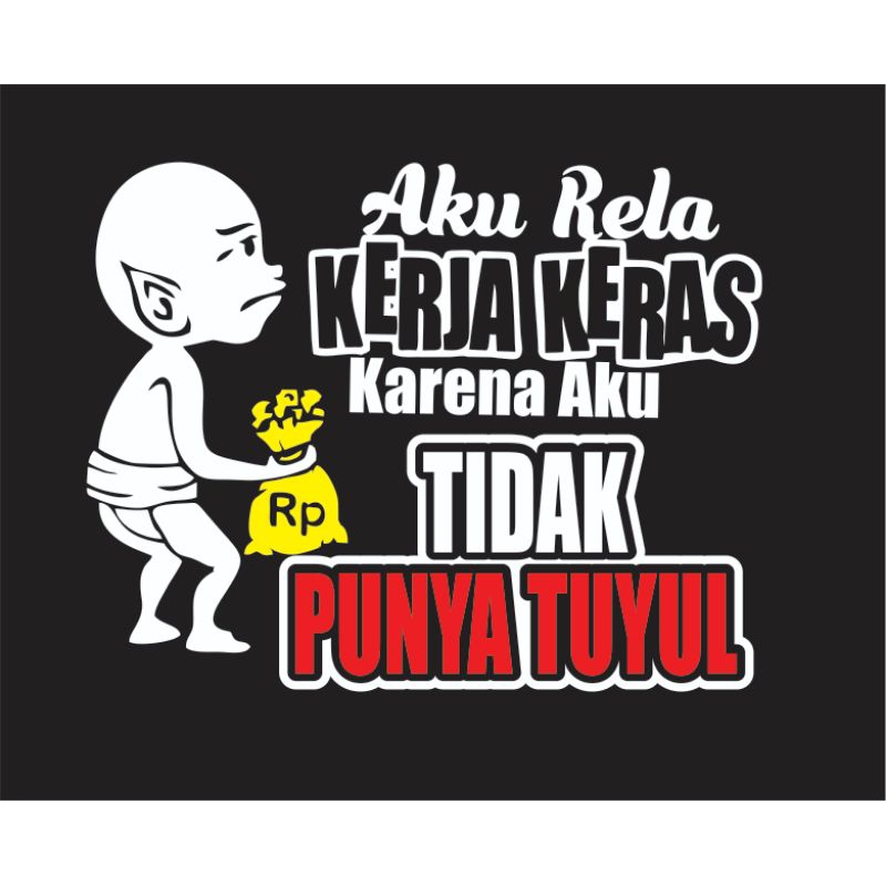 Stiker Cutting Tuyul Variasi Kaca Samping Mobil/Truk