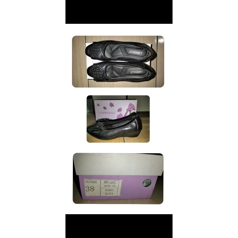Preloved sepatu pantofel wedges size 38 // Lawrensia // Matahari