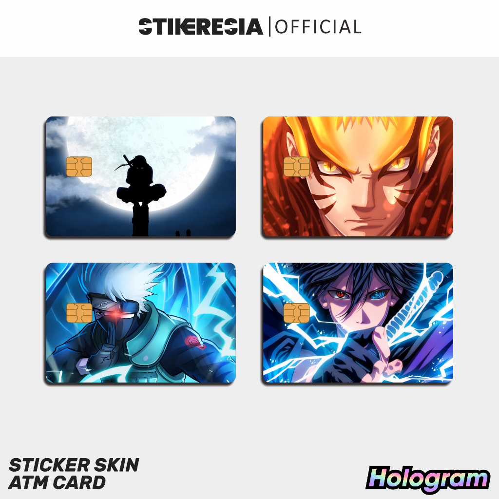 Stiker ATM Naruto Hologram - Stiker Kartu ATM Emoney Flazz Anime Hologram