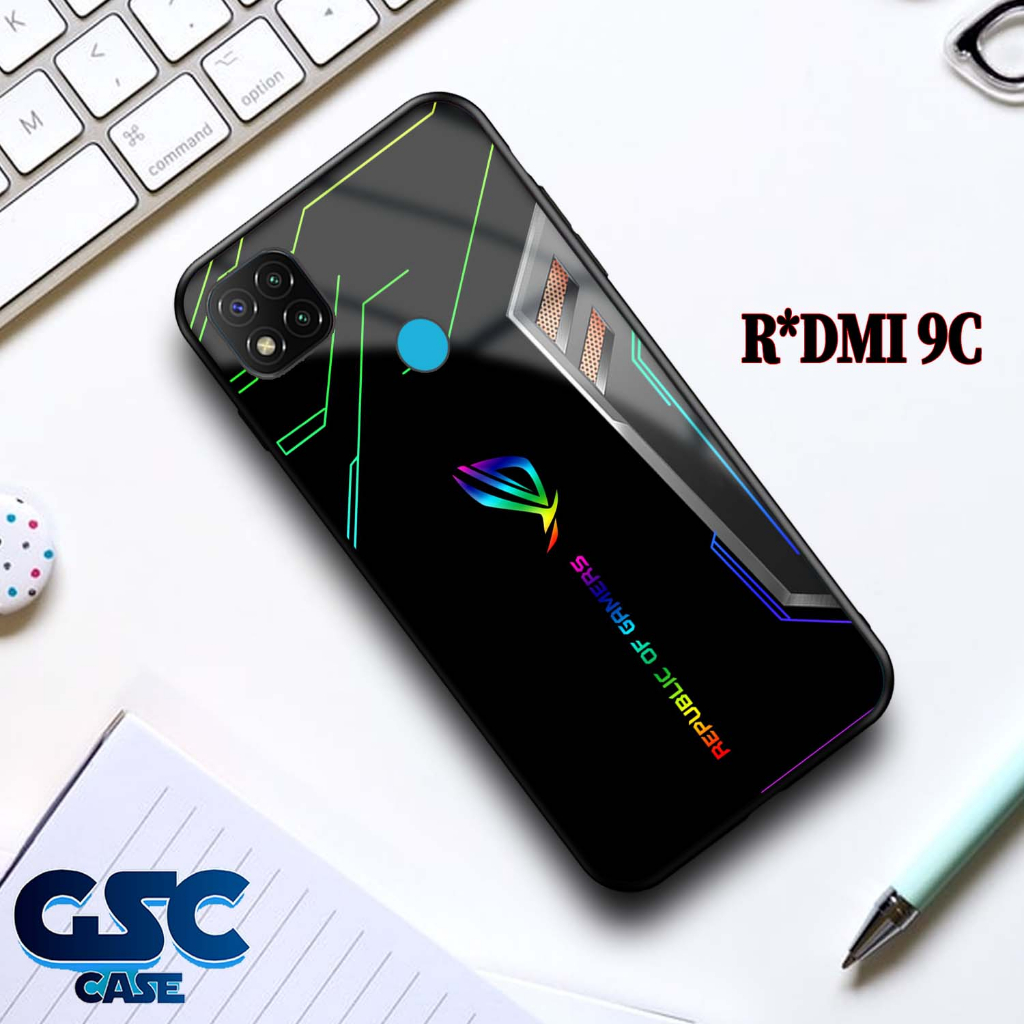 Case Redmi 9C Terbaru - case Motif [ ROG Garis ] Redmi 9C - Kase Hp - Casing Hp - Softcase Glossy - 