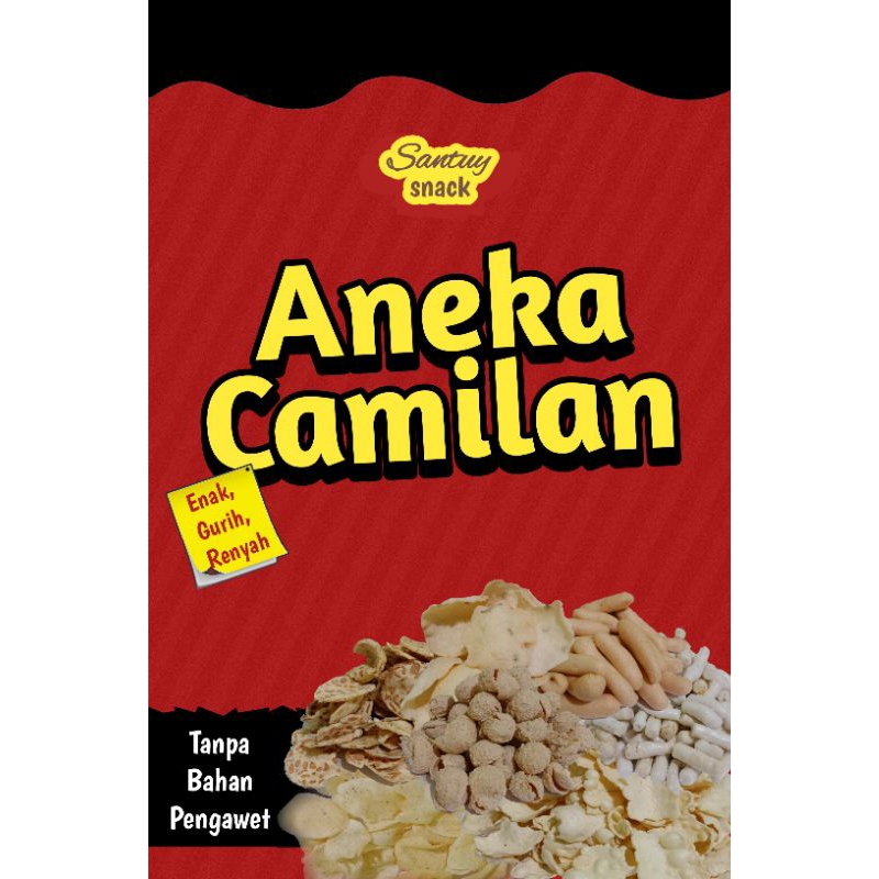 

KERIPIK SAMILER/KERIPIK GETUK SINGKONG/KERIPIK CASSAVA/KERIPIK TONGKOL/MAKARONI PEDAS/KERIPIK UDANG