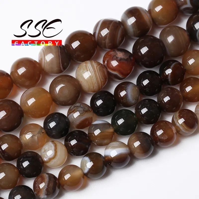 Manik Batu Sulaiman Madu Rounds Beads 4-12mm
