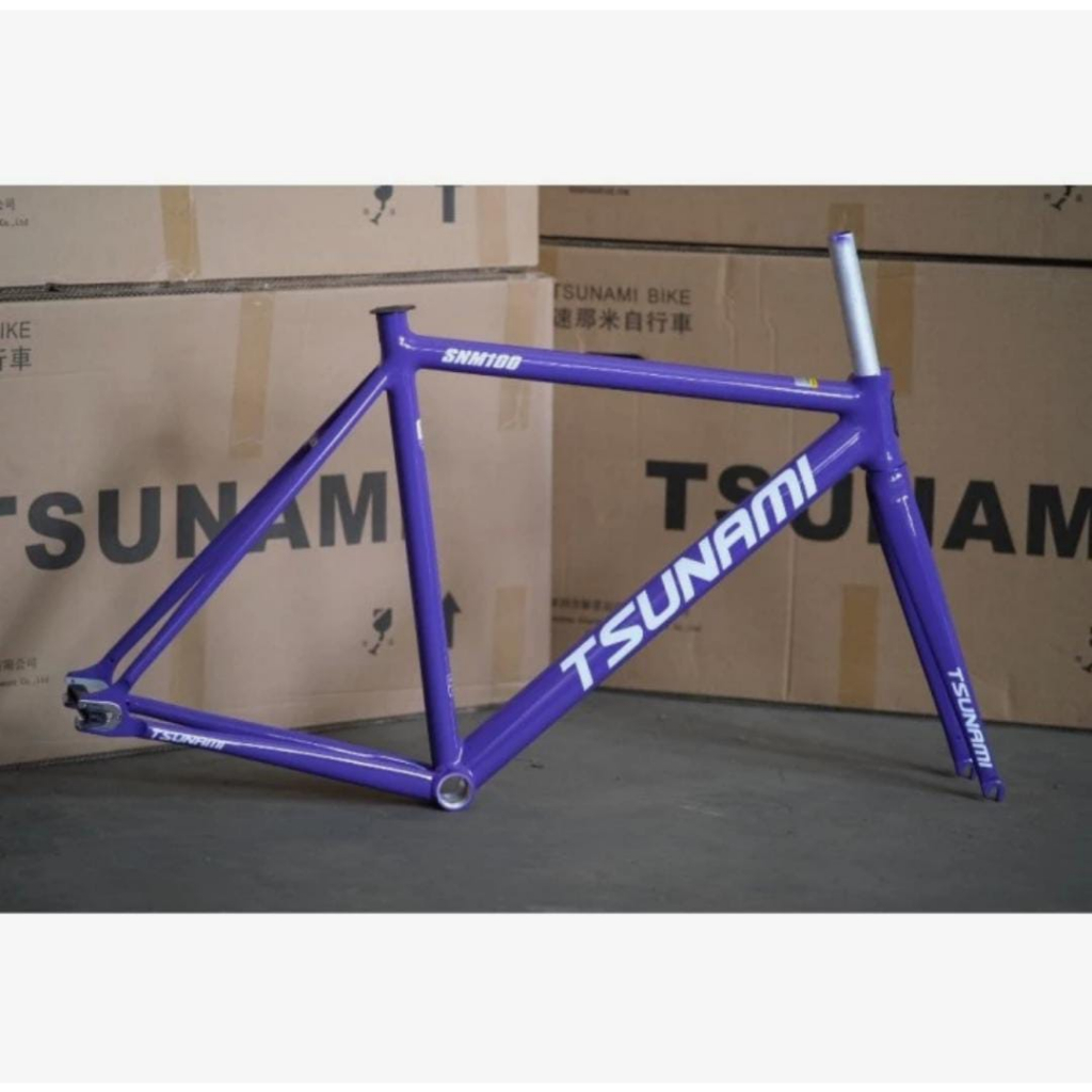 Frame Tsunami  SNM 100 Frame Sepeda Fixie Alumunium Alloy Frame Fork size  S M L