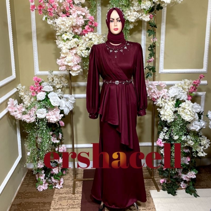 GAUN PESTA MALIKA BAHAN MAXMARA SILK