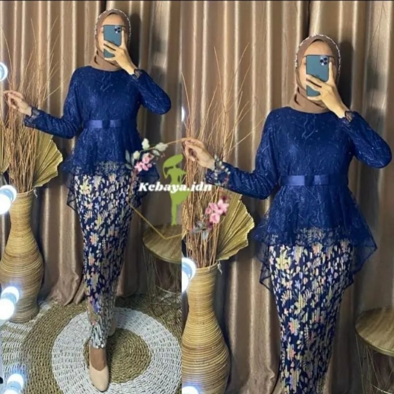 PROMO setelan kebaya aurora tulle kebaya pita kekinian kebaya aurora brokat kebaya wisuda kebaya lamaran pesta