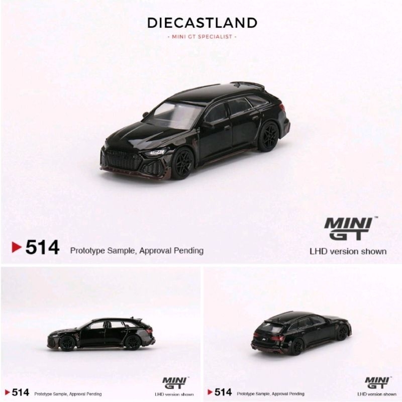 Mini GT #514 ABT Audi RS6 Johann Abt Signature Edition Black MiniGT MGT Audi RS6 Black Signature Hit