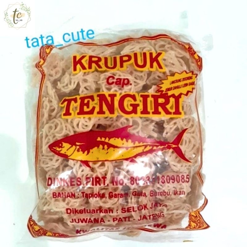 

Krupuk ikan tengiri mawar asli Juwana