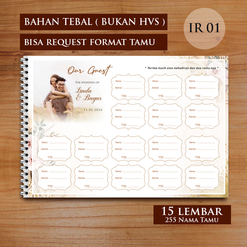 

Buku tamu Pernikahan - isian Buku tamu pernikahan guest book custom