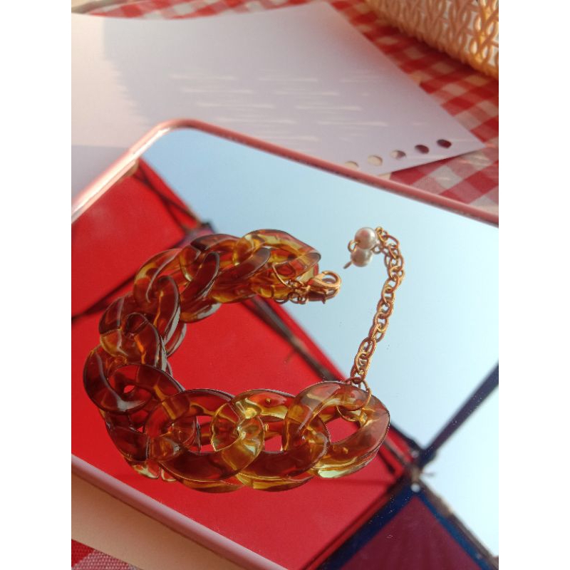 Gelang Rantai plastik Handmade mote manik lucu