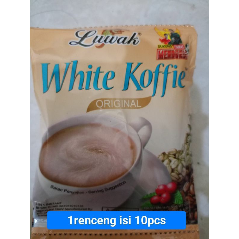 

LUWAK WHITE COFFEE 1renceng isi 10pcs