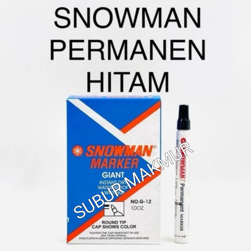 

(1pcs) Spidol SNOWMAN G12 Permanent Marker