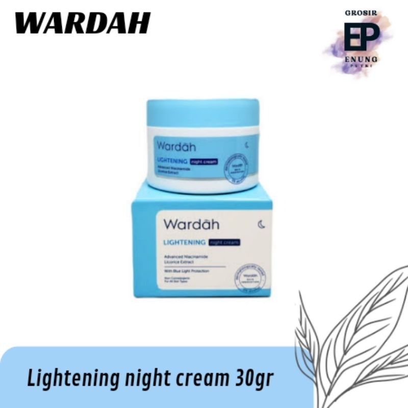 WARDAH LIGHTENING NIGHT CREAM 30G | KRIM MALAM WARDAH