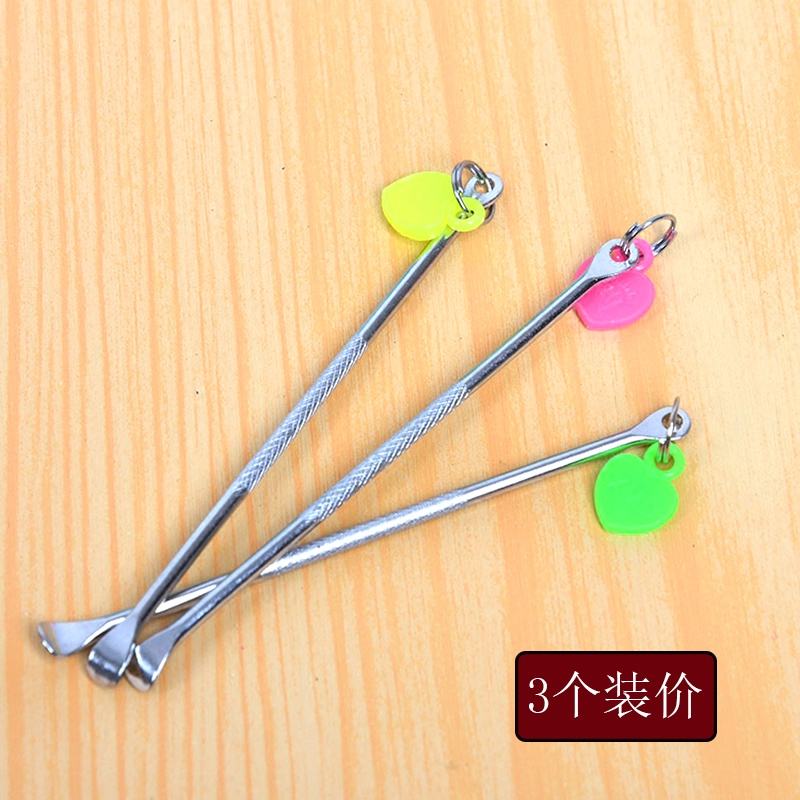 KOREK KUPING LOVE / KOREK KUPING ANAK / KOREK KUPING LUCU ARMY STAINLESS Gagang Plastik Korek kuping