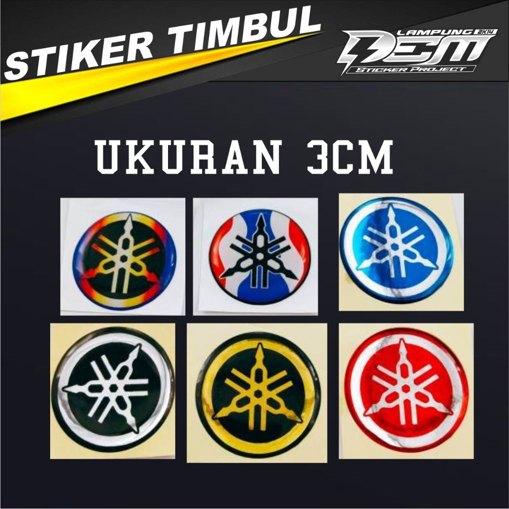 emblem sticker timbul logo GARPUTALA YAMAHA  MIO d thailand  rainbow twotone