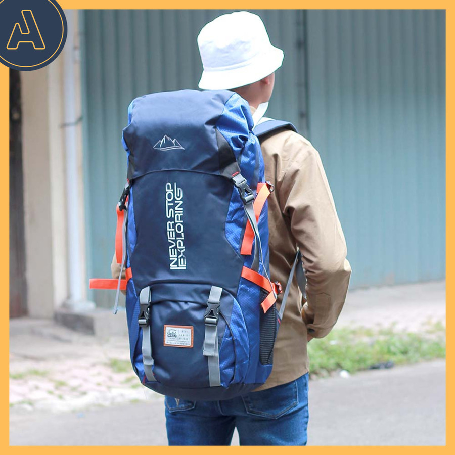 Tas Gunung Carrier 80L Travel Pria Navy Adyatama CR01 80 Liter