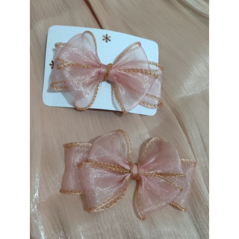 Jepit rambut pita korea organza