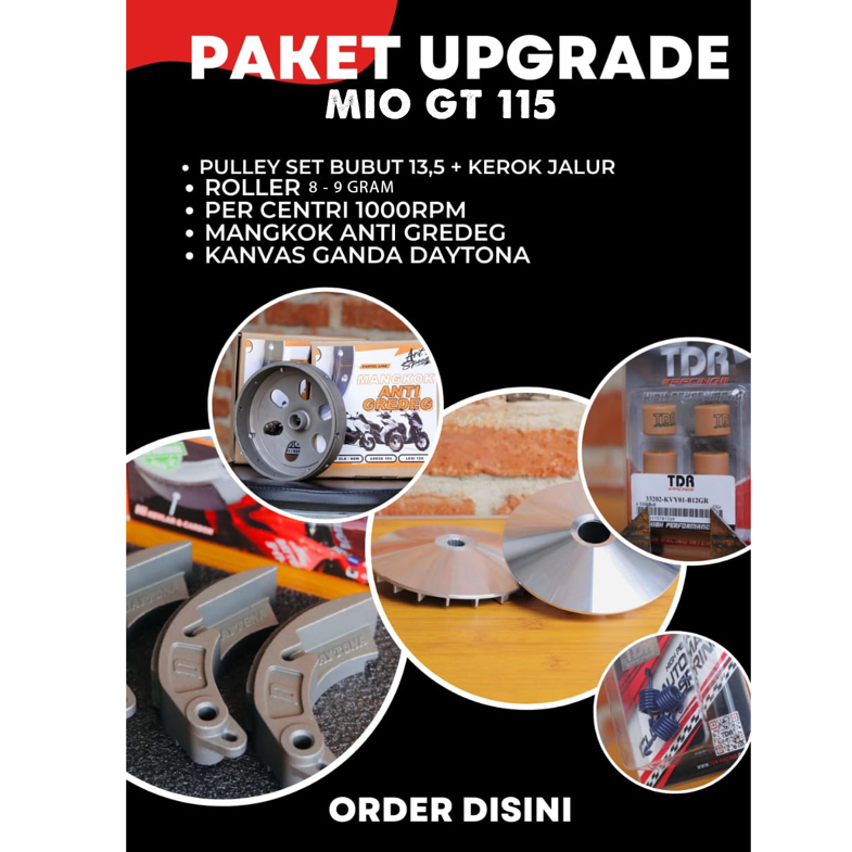 Upgrade CVT Mio GT 115 / Fino 115 / X-Ride 115 / Mio J