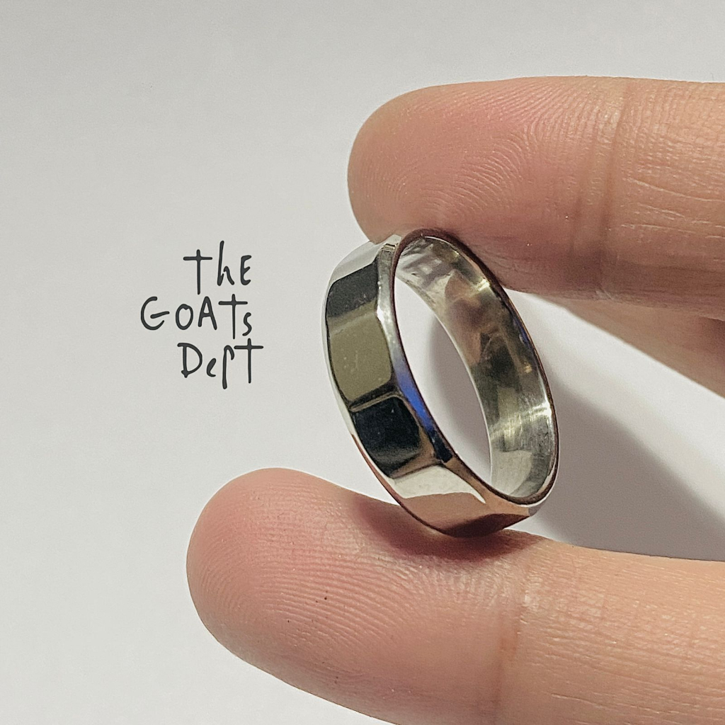 The Goats Dept - ( Anti Karat ) Hexagonal Trap Ring / tgd933 cincin kotak y2k anti karat stainless t