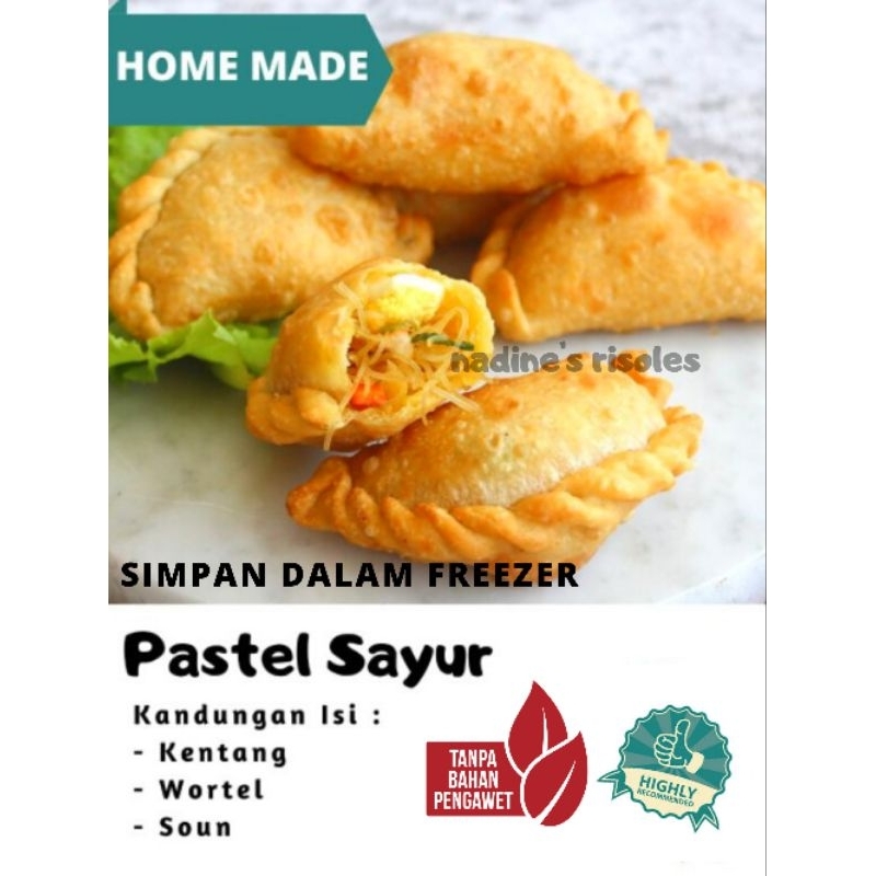

(1 Pack isi 10pcs) FROZEN Pastel Sayur HOMEMADE - HALAL