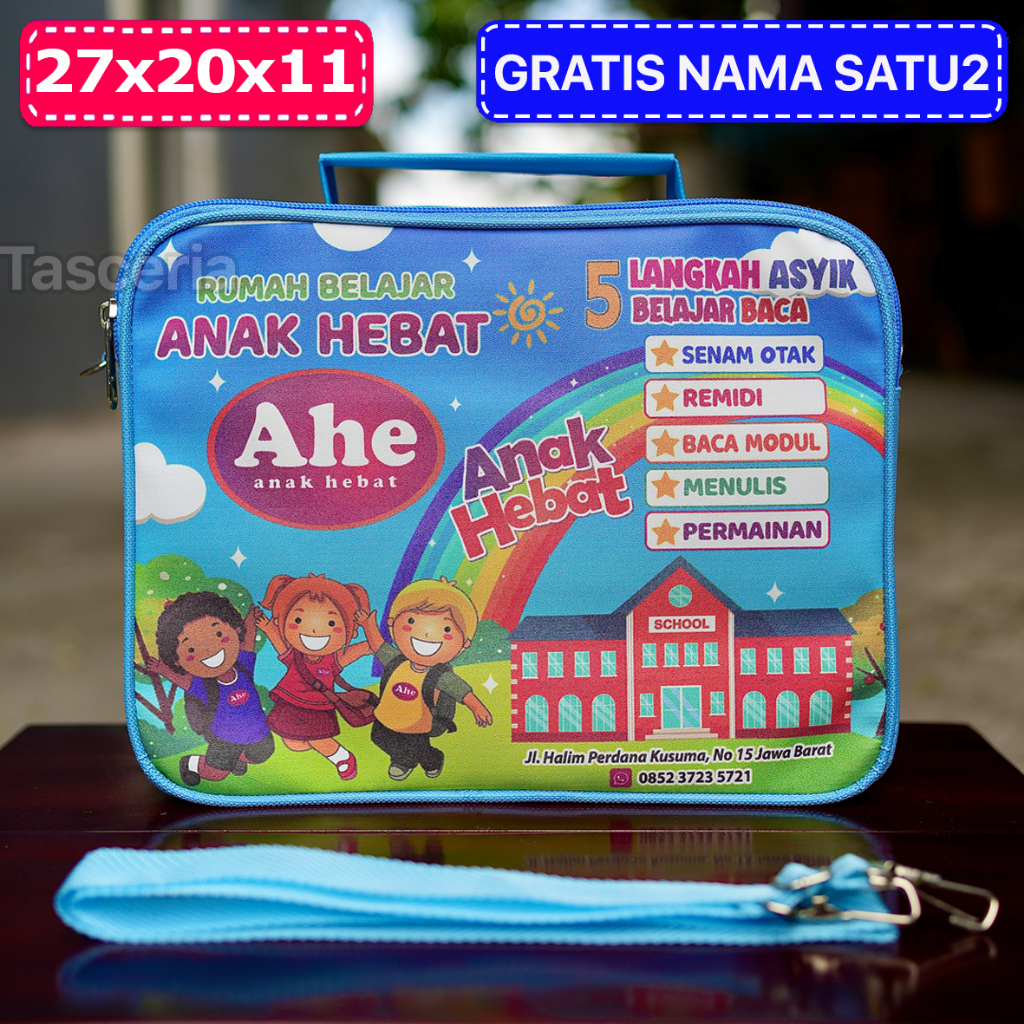 Tas Les Baca Anak Ahe Custom / Tas Souvenir Anak Hebat Ahe Premium / Tas Promosi Anak Hebat Ahe Cust