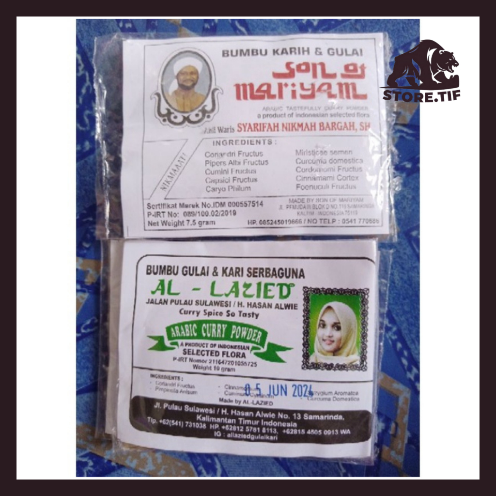 

Bumbu Gulai & Kari : Son Of Mariyam 100g & Al- Lazied 100g