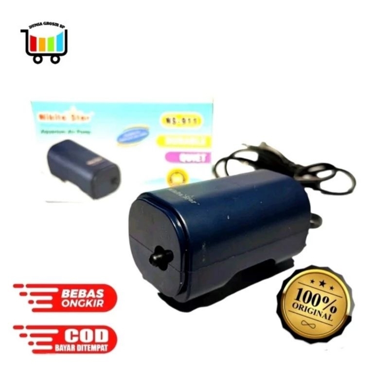 NIKITA STAR NS 911 AERATOR SILENT TANPA SUARA AIR PUMP POMPA UDARA AQUARIUM