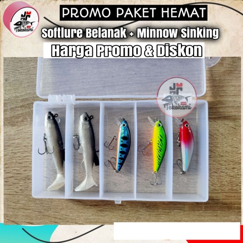 Lure paketan softlure belanak & minnow sinking
