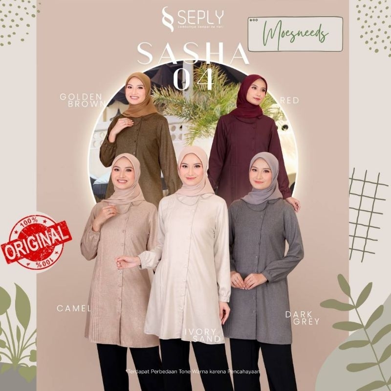 Seply Tunik Polos Atasan Wanita Terbaru Sasha 04