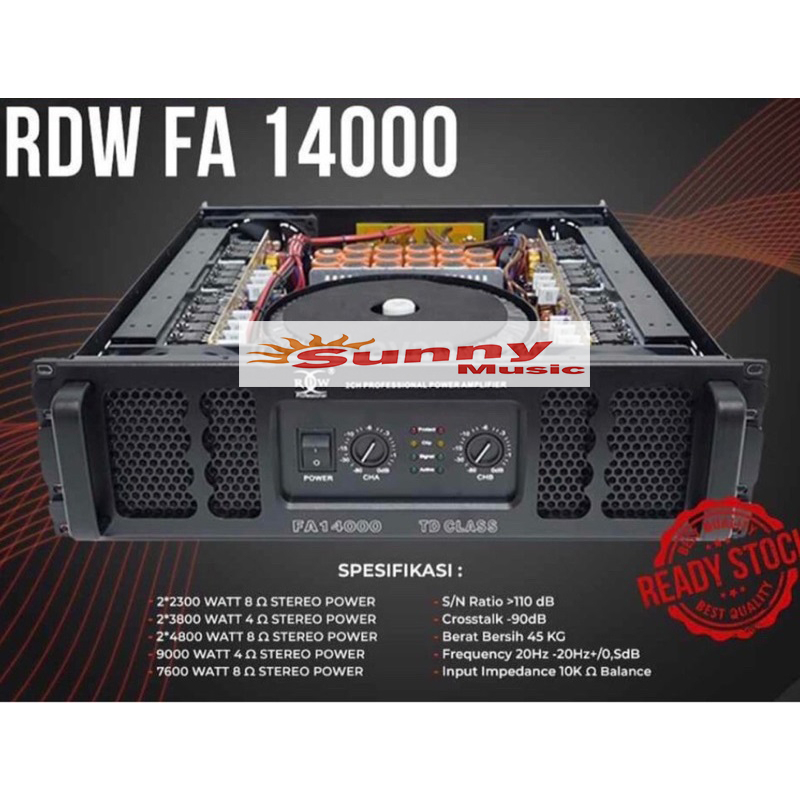 RDW FA 14000 Power Amplifier FA14000 FA-14000