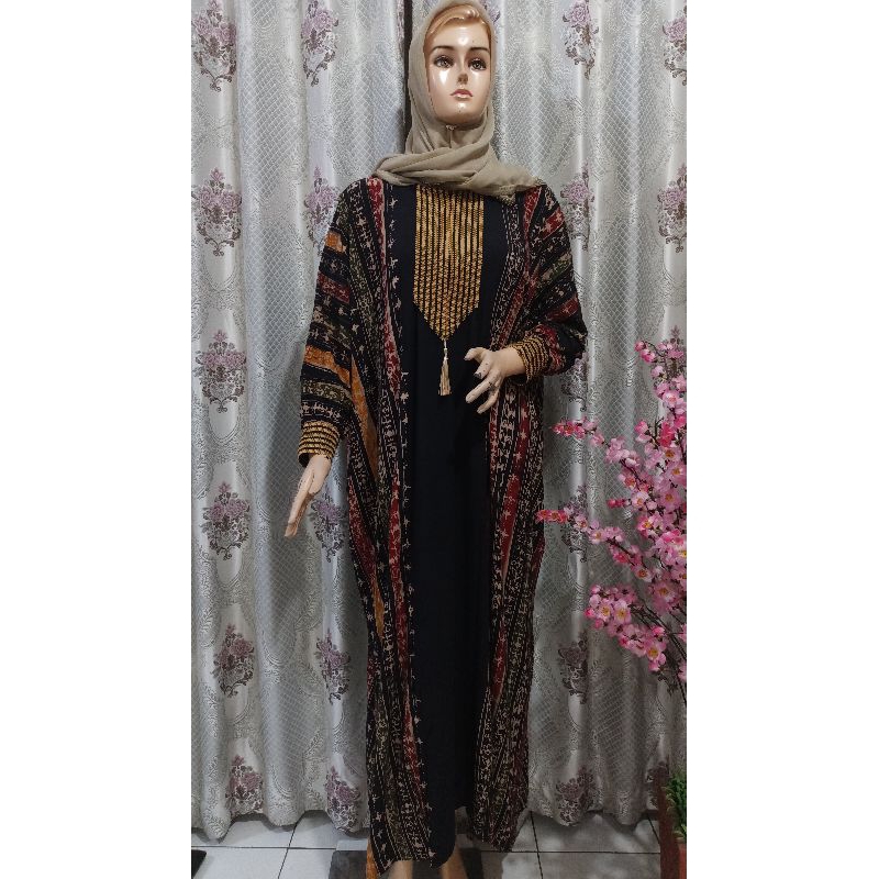 Kaftan Dubai kekinian/Gamis kaftan/Batik cap/Batik pekalongan