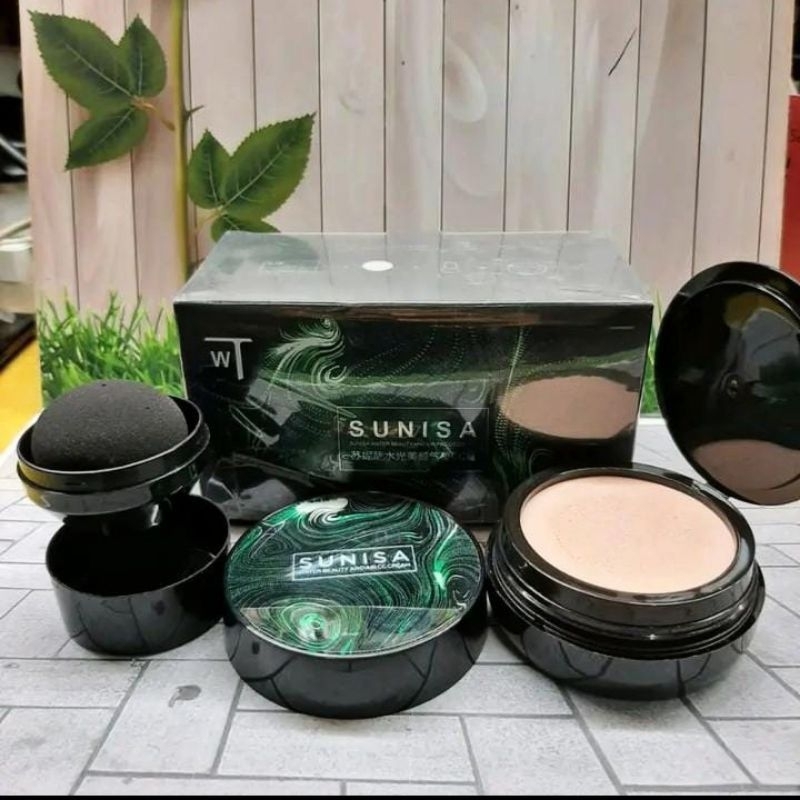 [BPOM INDONESIA] Bedak Padat SUNISA Natural Glowing Tahan Lama Anti Air Luntur Dan Minyak