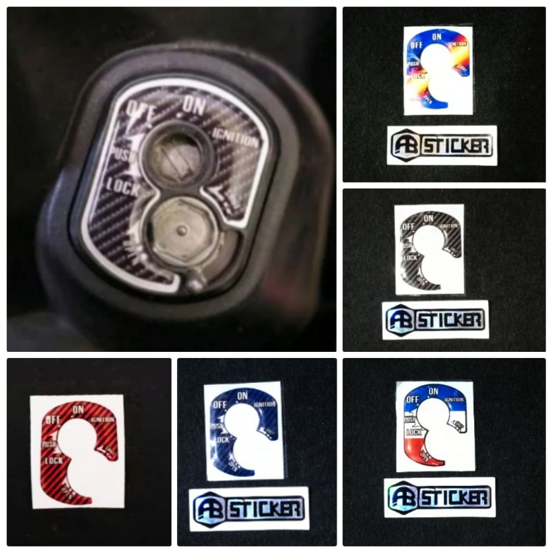 STICKER EMBLEM TUTUP KUNCI KONTAK BEAT KARBU SCOOPY KARBU STIKER TIMBUL