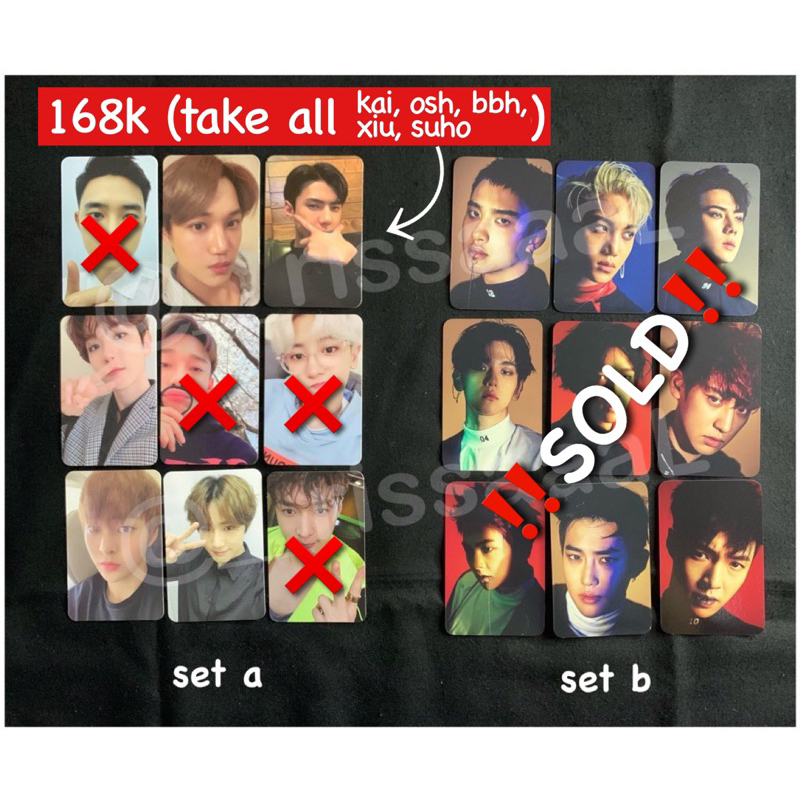 EXO Photocard (pc official) set member