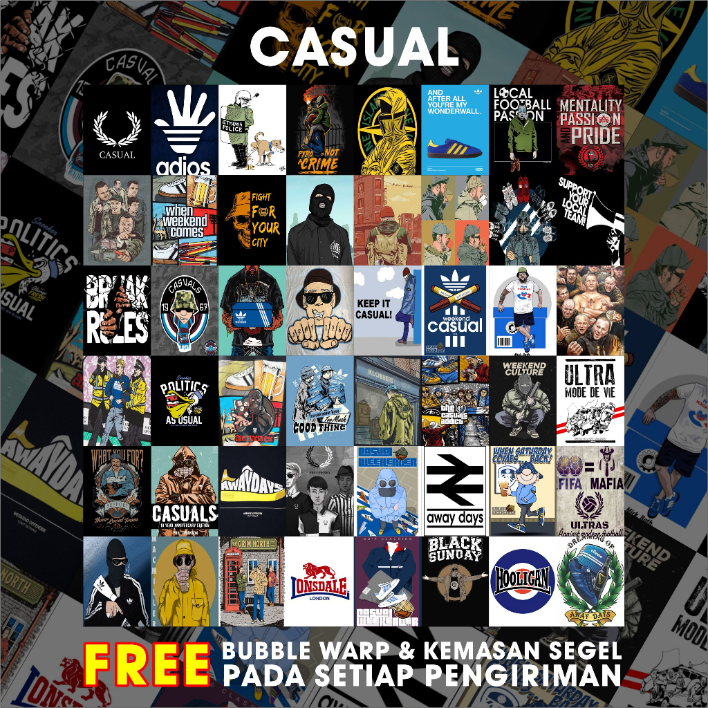 CANV Poster Dinding Aesthetic Bundle Casual Isi 24/48 Poster Poster Dinding Aesthetic Poster Casual