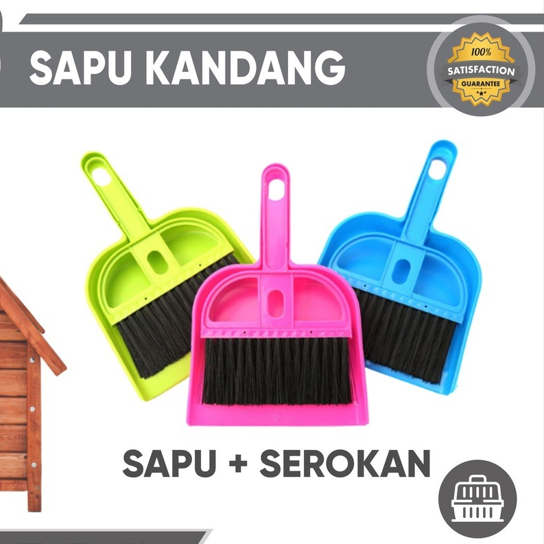 Sapu Pengki Mini Serokan Debu Serbuk Kayu Hamster Landak Mini Sekop Kotoran Hewan Serbaguna dan Prak