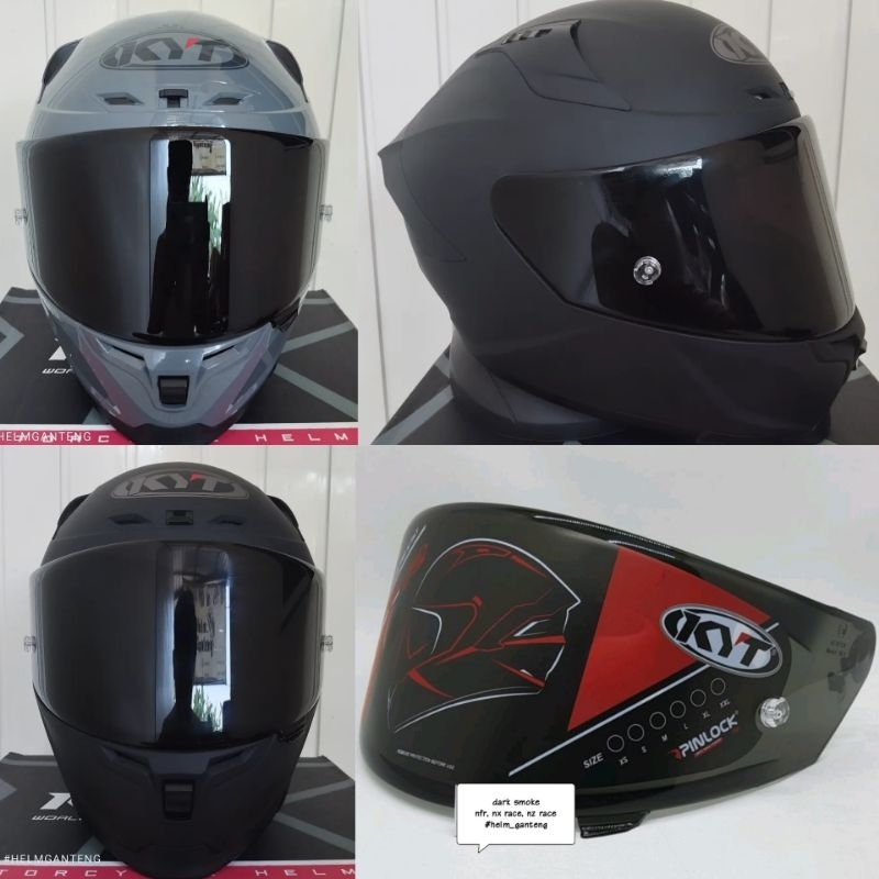 visor kaca hitam dark smoke kyt striker original kyt helmet
