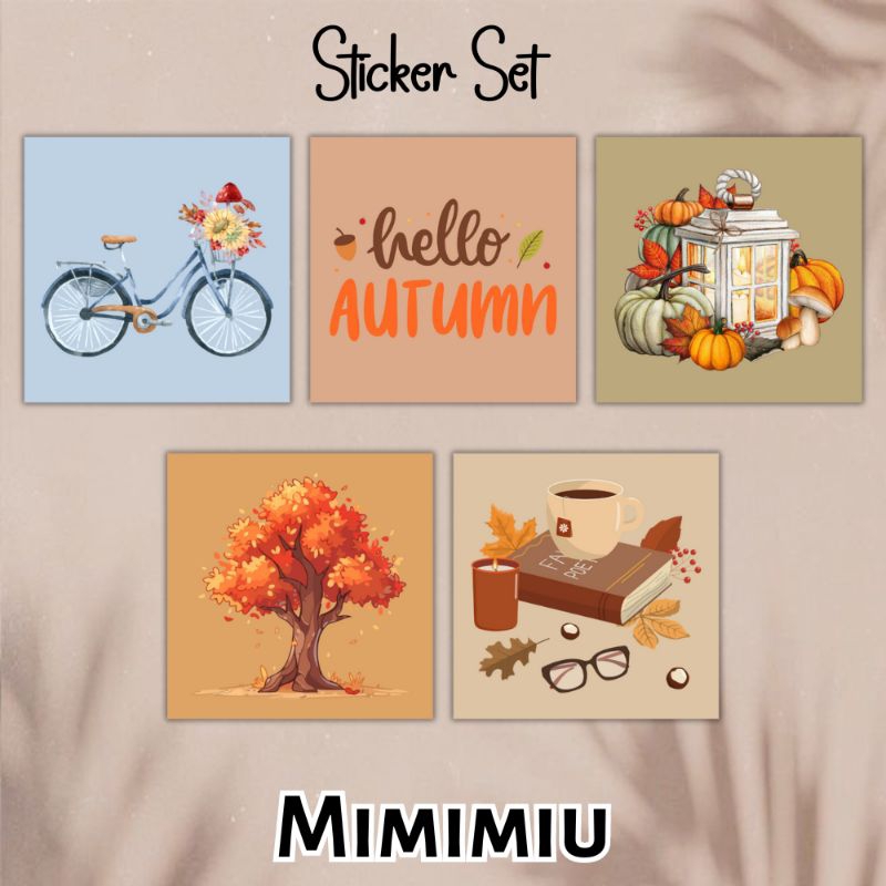 

[Mimimiu] sticker set autumn fall 3x3cm