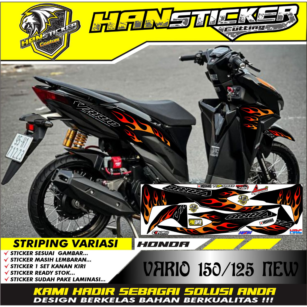 STRIPING HONDA VARIO 150/125 VARIASI API , MOTOR VARIO 150 /125,VARIASI MOTOR
