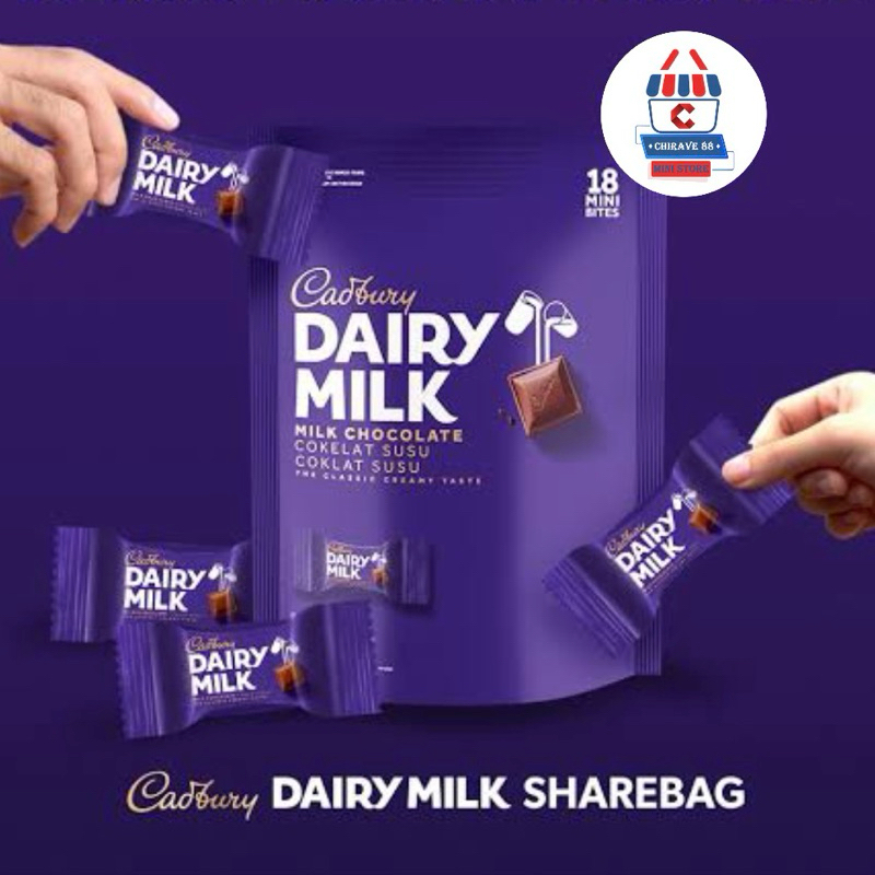 

Cadbury Dairy Milk Chocolate 18 Mini Bites 81g (18pcs x 4.5g)
