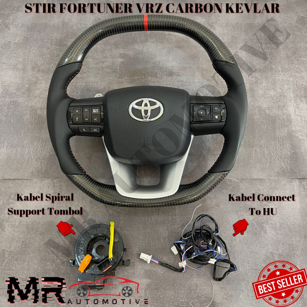 Stir Setir Steer Fortuner VRZ Type GR Carbon Kevlar Original