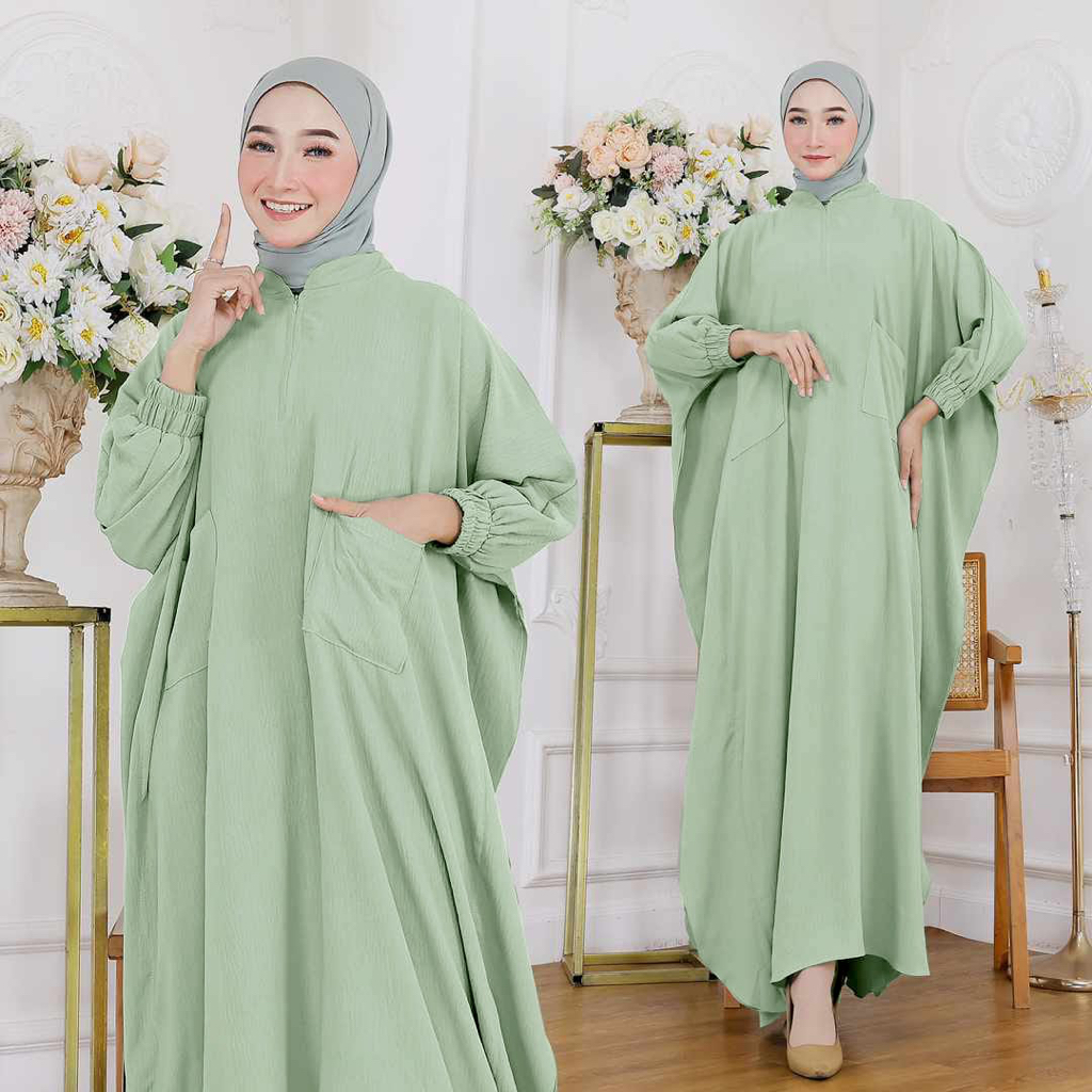 AINUN - INA STORE - GAMIS KAFTAN KALONG CRINKLE ALL SIZE LD 120