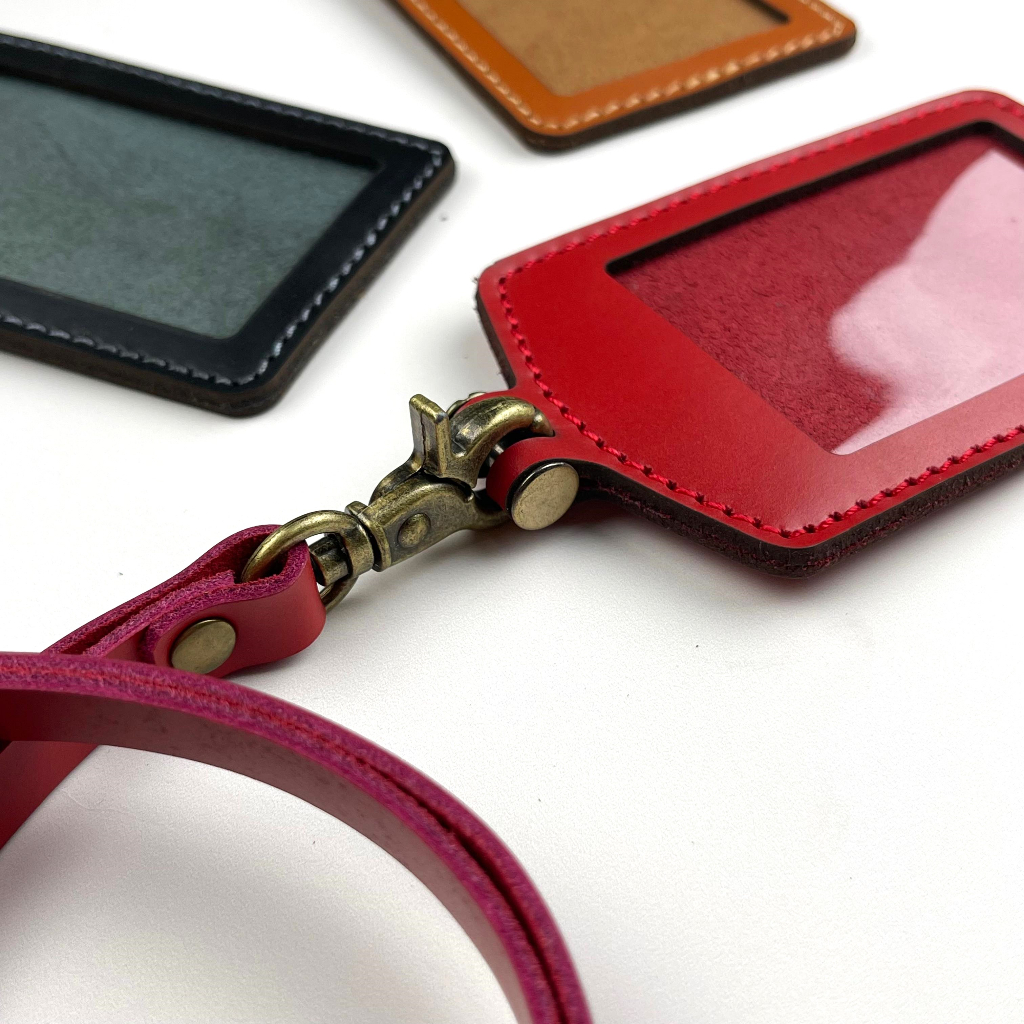 

H7Y gantungan ID card kulit asli - tali id card holder - PHID213
