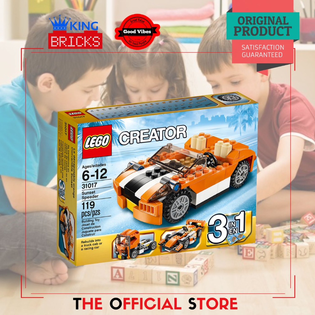 LEGO Original CREATOR 31017 Sunset Speeder - Mainan Anak Kreatif Edukasi Mobil Balap Truk
