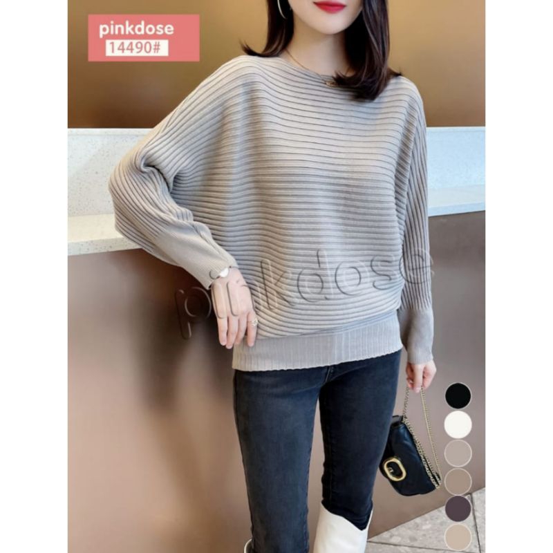 KAYLA RAJUT BATWING HALUS LEMBUT IMPORT PREMIUM POLOS