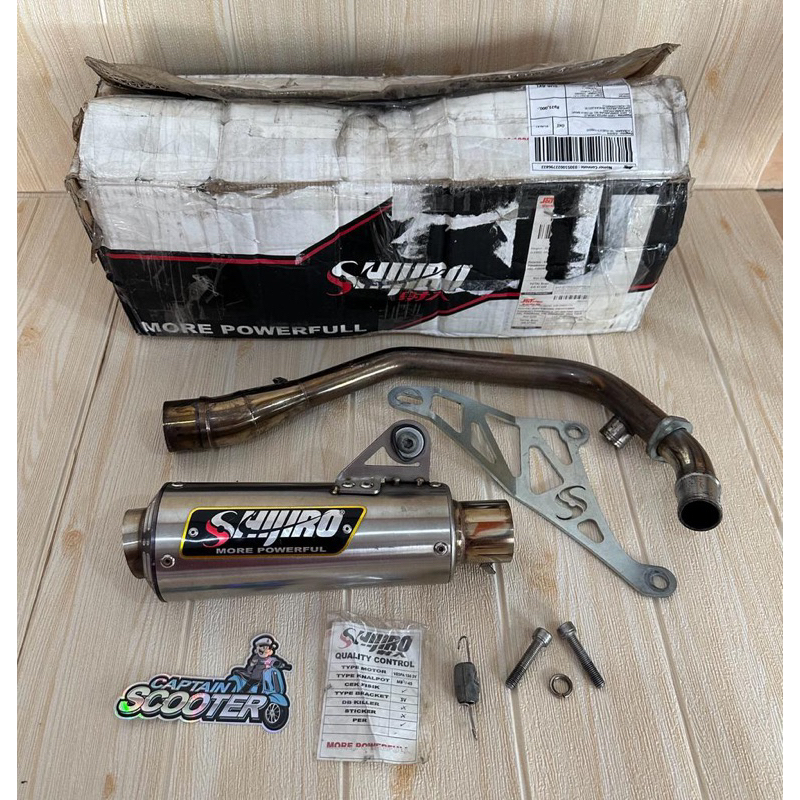 Knalpot Shijiro M2 Short Inlet38 Vespa Sprint Primavera S LX Second