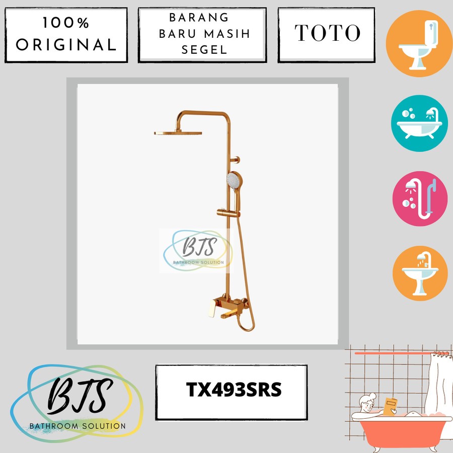 Shower tiang/Kepala shower TOTO TX493SRS/TX 493 SRS/TX 493SRS/TX493 SR