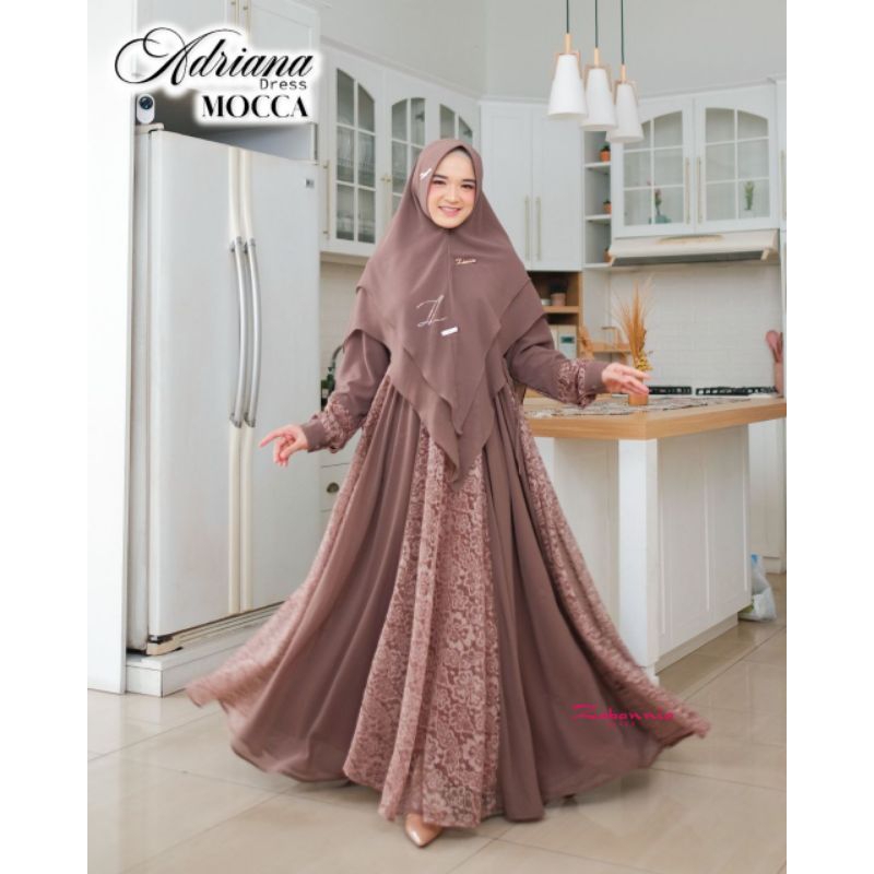 Adriana Dress set Khimar by Zabannia